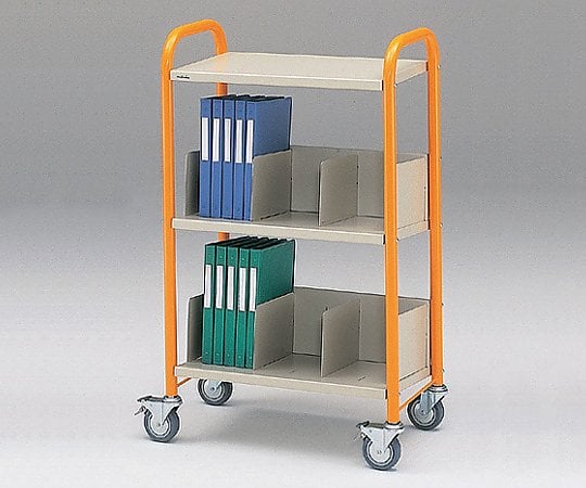 ［Discontinued］Carte wagon with writing table 664 x 380 x 1100 mm orange TW-1