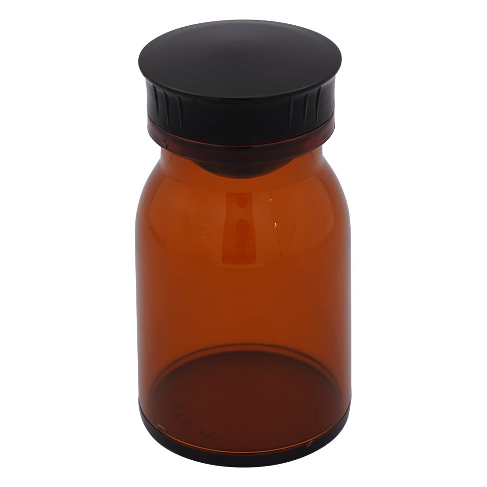 散薬瓶 150mL 茶褐色 キャップ黒 1本 150mL（茶褐色）
