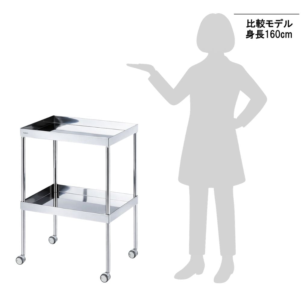 0-217-07 器械卓子兼消毒盤台 600×450×846mm 317A 【AXEL】 アズワン