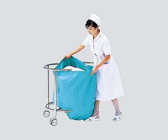 One-Touch Open/Close Laundry Cart Stainless HDS