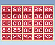 0-2563-09　カラ−ナンバ−ラベル　１５×３０ｍｍ（８）[袋](as1-0-2563-09)
