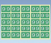 0-2564-10　カラ−ナンバ−ラベル　５０×５０ｍｍ（９）[袋](as1-0-2564-10)
