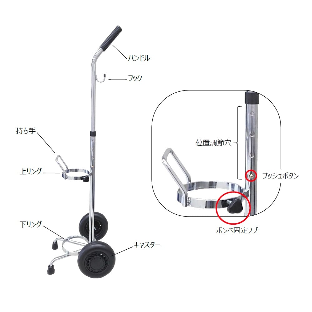 アズワン 酸素ボンベ運搬車 6000l用ncg 456 01 アズワン 酸素ボンベ運搬車 6000l用ncg 456 01