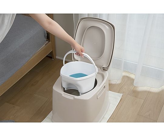 0-3735-02 ポータブルトイレ (410×490×370(360)mm) S型 【AXEL】 アズワン