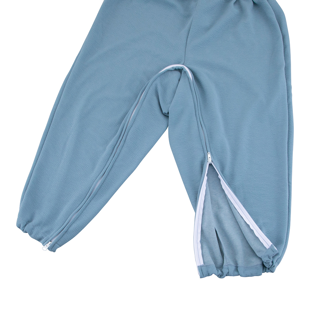 介護寝巻　（つなぎタイプ）　ブルー／M