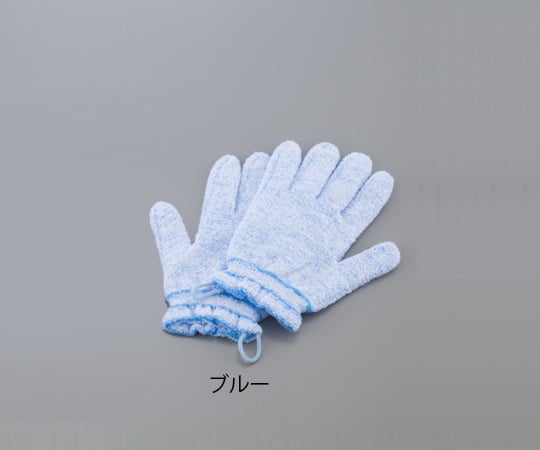 0-4015-02　浴用手袋　（やさしい手）　ブルー[双](as1-0-4015-02)
