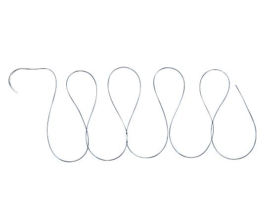 0-4495-14 糸付き縫合針（形成外科用弱弯角針 糸色：青） B13-40N3