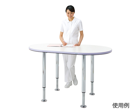 0-5690-11 ナーステーブル(昇降脚タイプ) 1500×900×700～900mm TNS
