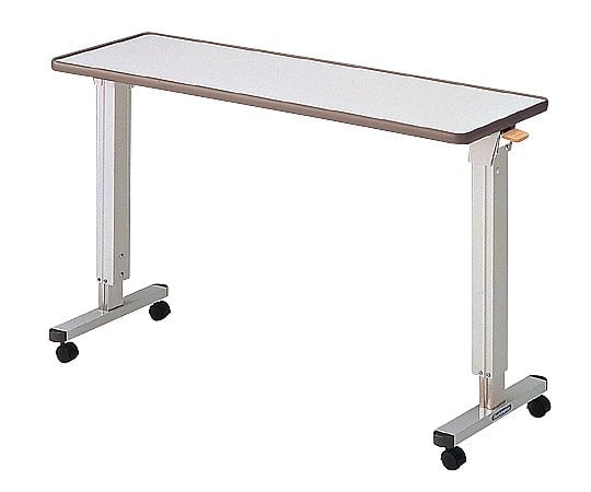 0-5939-01 オーバーテーブル (ホワイト/1200×400×690～950mm) PT-5000