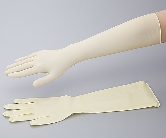 0-6111-03 ラテックスロング手袋（スーパーロング）γ線滅菌済 1袋（50