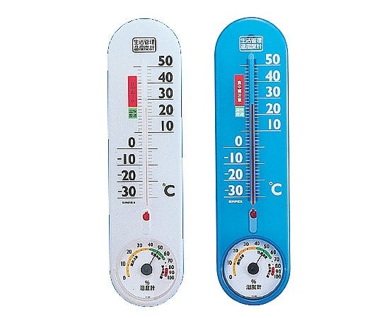 0-6188-04　生活管理温・湿度計　棒状温度計　ブルー[個](as1-0-6188-04)