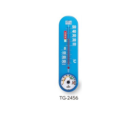 0-6188-04 生活管理温・湿度計 棒状温度計 ブルー TG-2456