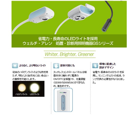 0-6801-31 GS300 LEDライト モバイルスタンド付 44400-J