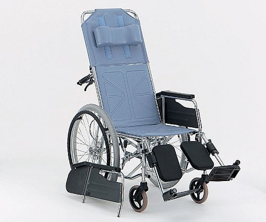 0-7718-11 リクライニング車椅子 （自走式／スチール製／座幅400mm／ハイブリッドタイヤ） CM-501 #36