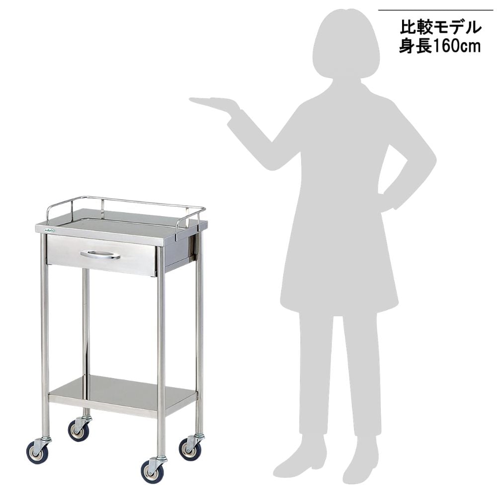 0-7963-01 スモールワゴン 450×300×840mm 引出し付き 【AXEL】 アズワン
