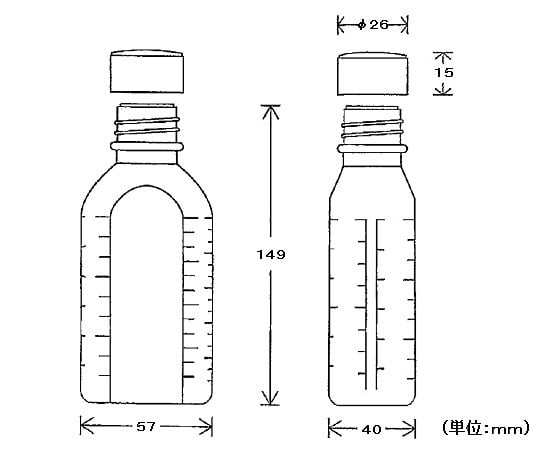 0-8168-05　投薬瓶（未滅菌）　２００ｍＬ　１００本入[箱](as1-0-8168-05)