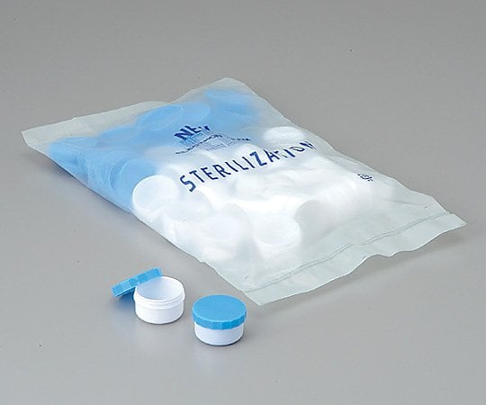 【滅菌】［取扱停止］プラ軟こう壺（深型）33mL 100個 青 電子線滅菌済 30as1-0-8174-04