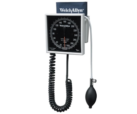 0-8229-21 血圧計[タイコス767シリーズ] ウォール型 成人用(中)カフ付き 7670-01