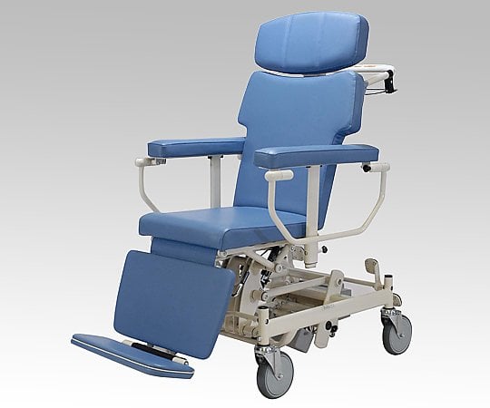 0-9126-12 ストレッチャー車椅子 （介助式／座幅400mm／ブルー・ハイ