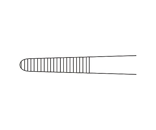 0-9337-01 ピンセット(ミディアム)無鈎 1×100mm DA10S(83021)