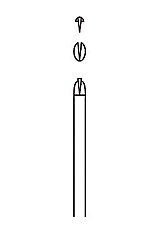 0-9339-06　ピンセット　有鈎　１×１７５ｍｍ[本](as1-0-9339-06)