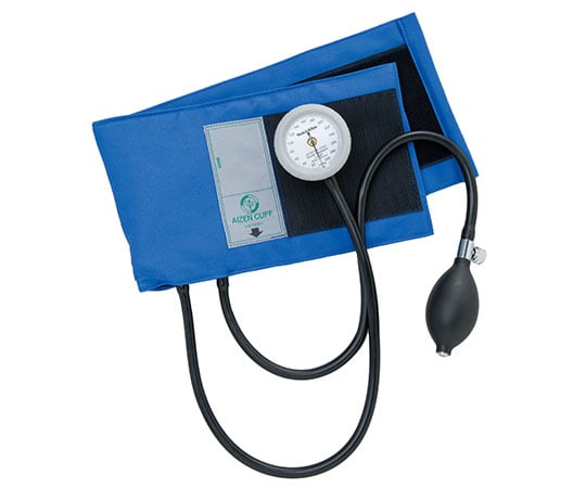 0-9523-15 ギヤフリーアネロイド血圧計 綿製カフ（タイコス型） ブルー GF700-15E