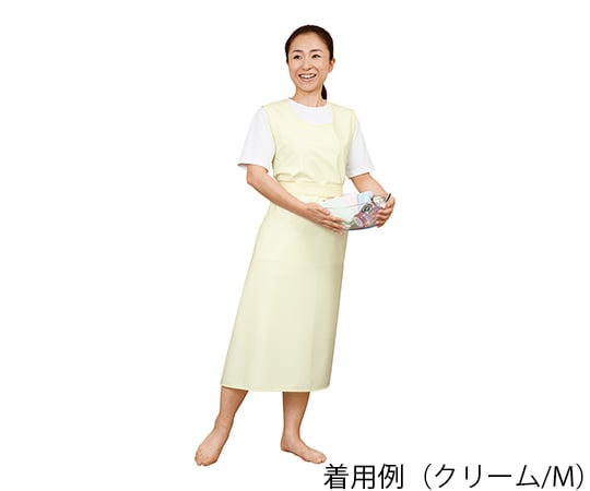 入浴介助エプロン（ひもタイプ）　ホワイト/LL