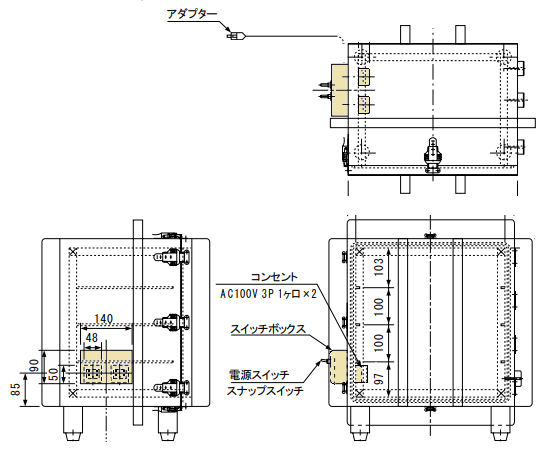 アズワン1-069-02真空デシケーターＶＷ－Ｃコンセント付【1個】(as1-1-069-02)