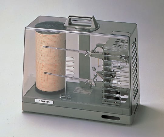 【校正対応】佐藤計量器製作所1-1014-02温湿度記録計７２１５－００（手巻式）【1台】(as1-1-1014-02)