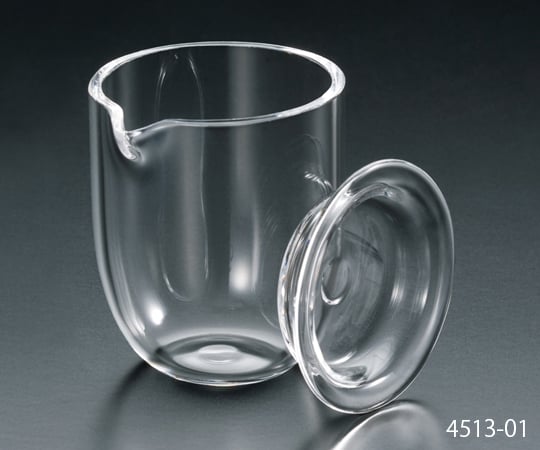 1-1302-01石英ルツボ（白金るつぼ型・フタ付き）４５１３－０１１５ｍＬ【1個】(as1-1-1302-01)