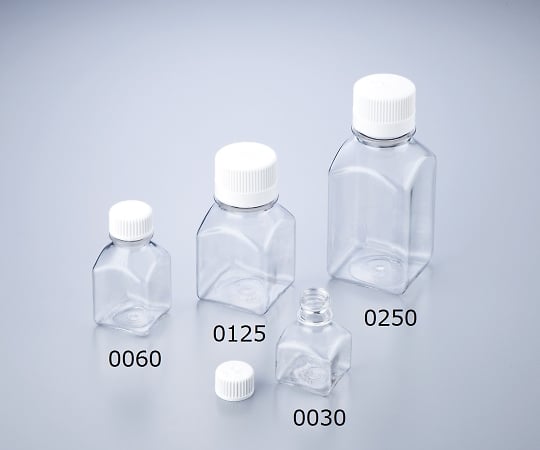 角型培地瓶（PETG製・滅菌済）　500mL　12本×2入　2019-0500｜アズキッチン【アズワン】
