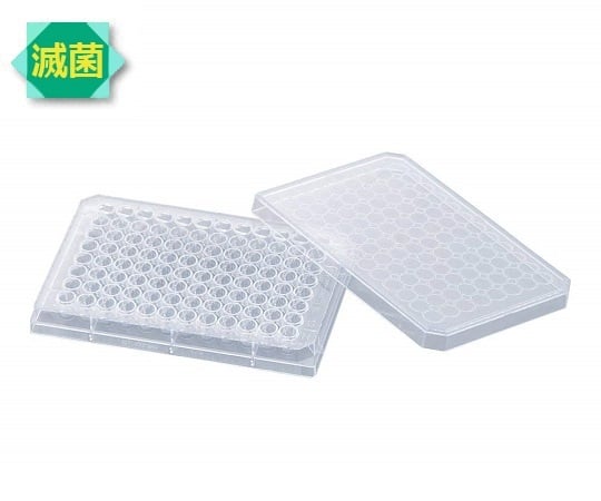 【滅菌】【サンプル】ビオラモ(アズワン)1-1601-06ビオラモ９６ウェルプレート平底蓋付き滅菌３７０μＬ【1箱(1枚×135袋入)】(as1-1-1601-06)