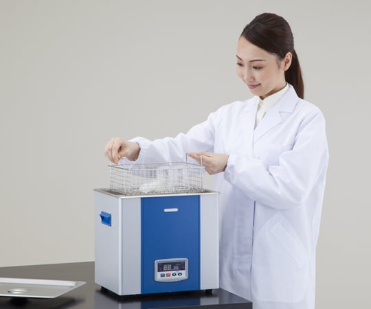 1-1628-04-22 超音波洗浄器 360×270×310mm 出荷前点検検査書付