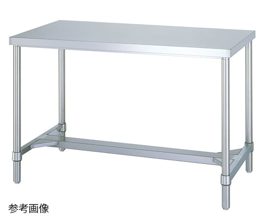 1-1632-40 静音ステンレス作業台（H枠） 幅1500×奥行450×高さ800mm WH
