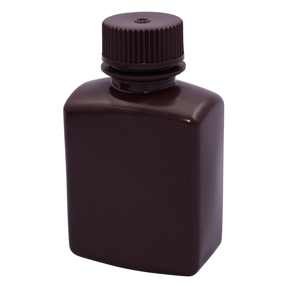 角型瓶（HDPE製） 褐色 125mL 583420