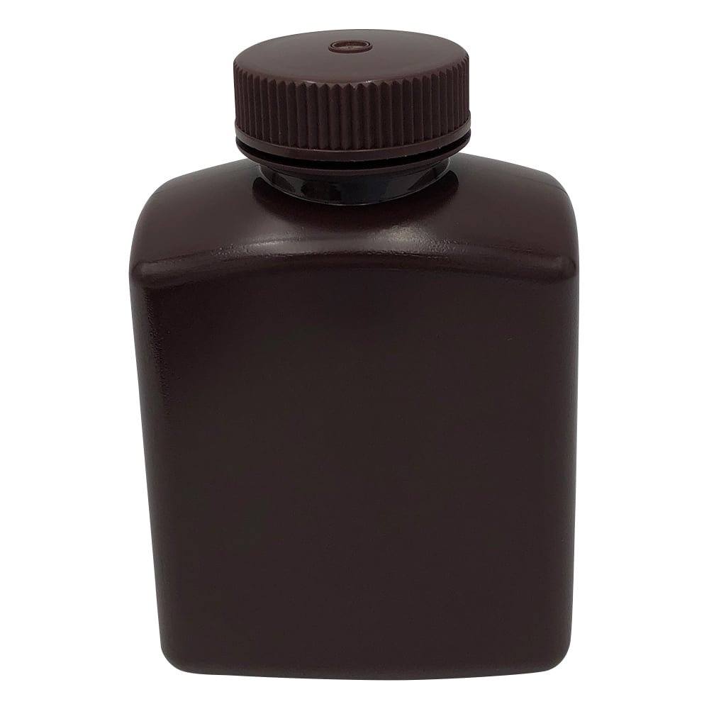 角型瓶（HDPE製） 褐色 500mL 583440