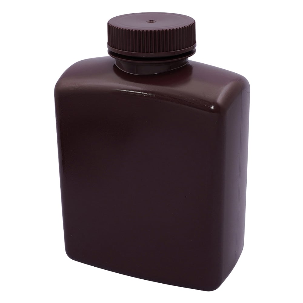 角型瓶（HDPE製） 褐色 1000mL 583450