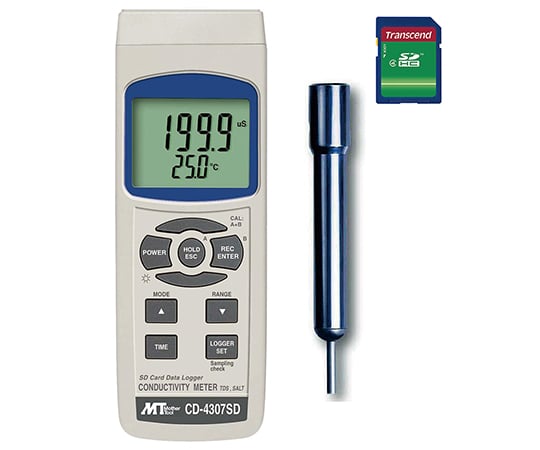 【校正証明書付】1-1942-01-20データロガ導電率計CD-4307SD校正【1個】(as1-1-1942-01-20)