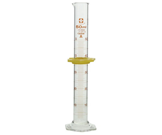 メスシリンダー カスタムA 50mL 校正証明書付