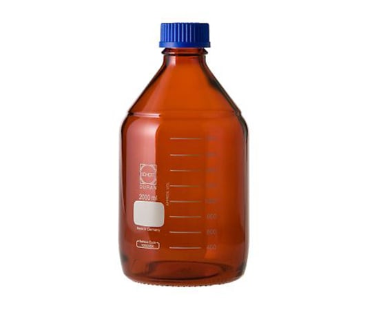 SCHOTT/DURAN1-1961-07ねじ口瓶丸型茶褐色（デュラン(R)・０１７２１０）２０００ｍＬＧＬ－４５【1本】(as1-1-1961-07)