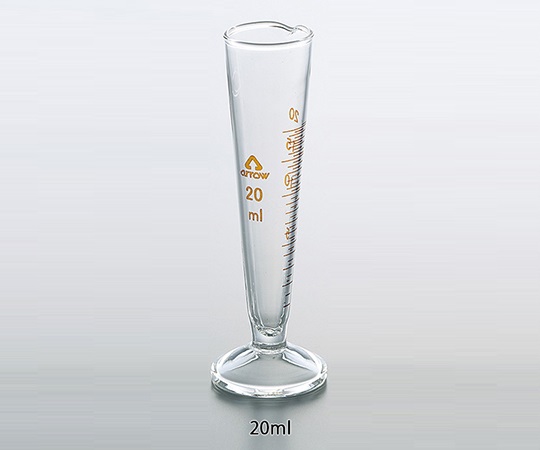 1-2072-02-24 液量計(円錐形・ハイグラス) 20mL JCSS校正付