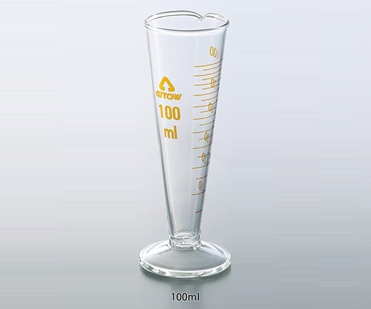 1-2072-05-24 液量計(円錐形・ハイグラス) 100mL JCSS校正付