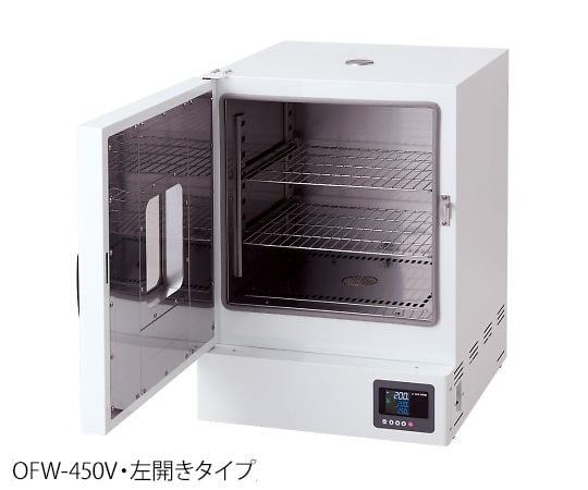 1-2126-22 ETTAS 定温乾燥器（タイマー仕様・強制対流方式） 窓付きタイプ 左扉 OFW-450V