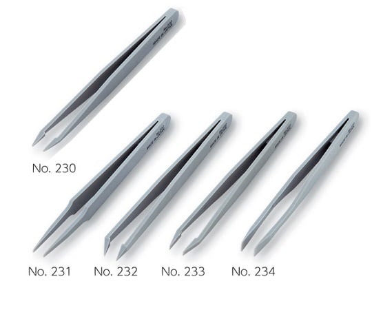 ANEX1-2137-04プラスチックピンセットＮｏ．２３３先平細【1本】(as1-1-2137-04)