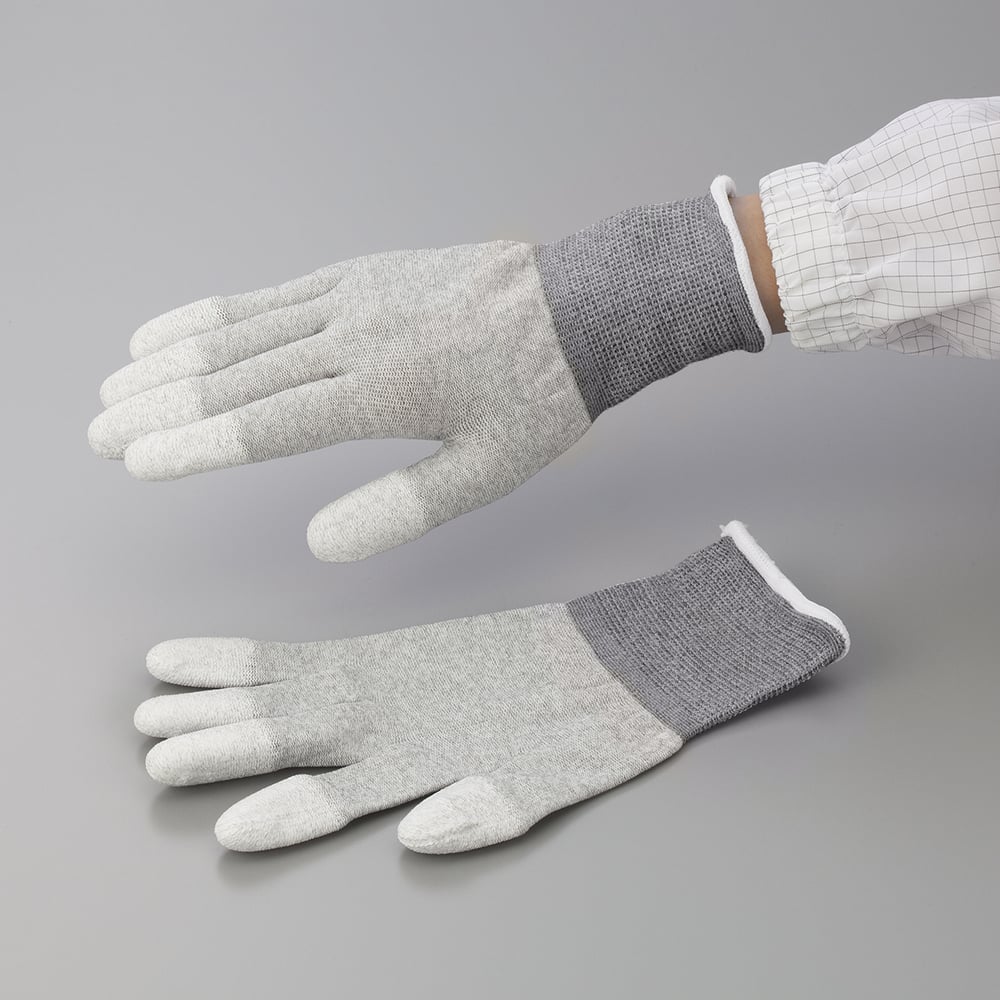 アズピュア　ESD手袋（オーバーロックタイプ）　指先コート　LL　10双入