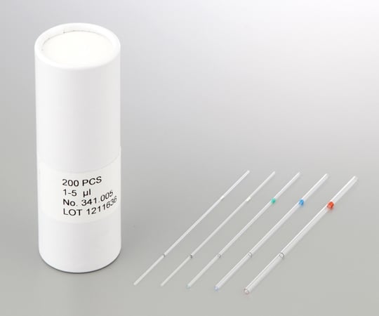 ソコレックス1-2339-01キャピラリーマイクロピペット用交換用ガラスキャピラリー３４１．００５２００本入り【1袋(200本入)】(as1-1-2339-01)