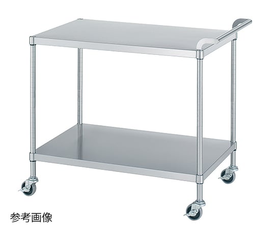 1-2474-12 ステンレスワゴン(SUS430) 750×450×800mm(棚2段) M02-7545-U75