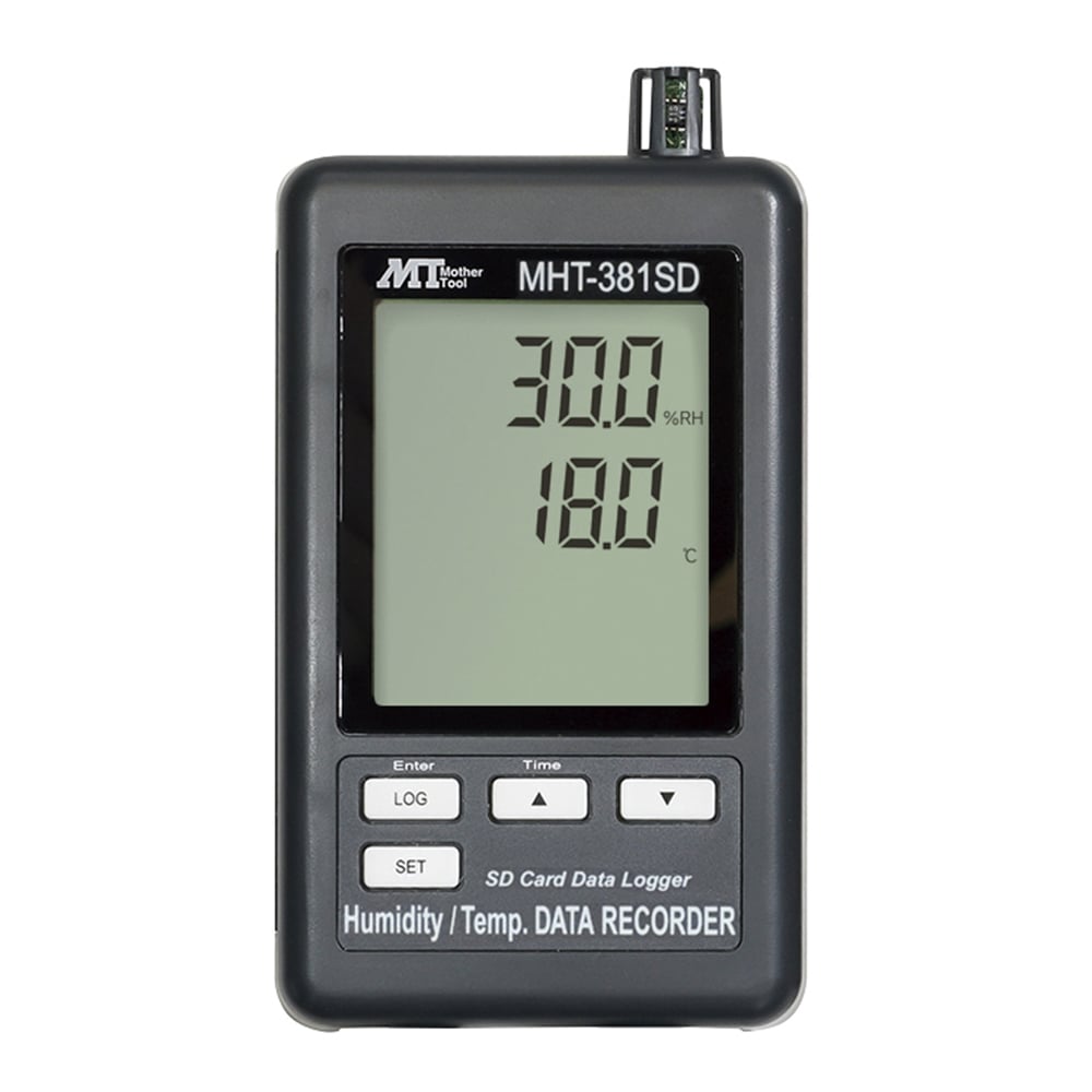 データロガデジタル温・湿度計 英語版校正証明書付 MHT-381SD