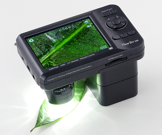 1-2531-11 携帯式デジタル顕微鏡（紫外線タイプ） 白色／紫外線タイプ VIEWTER-500UV