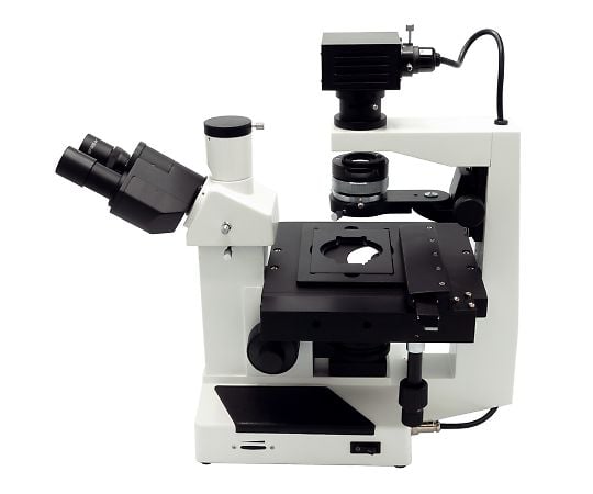 1-2537-21 倒立位相差生物顕微鏡 三眼 TBI
